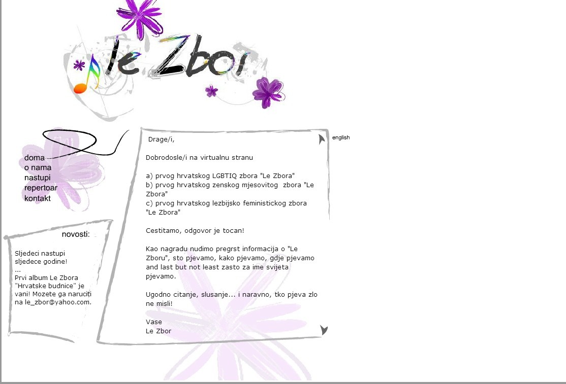 Nenasilna akcija: Le Zbor – Protest ispred ambasade Republike Srbije u Zagrebu