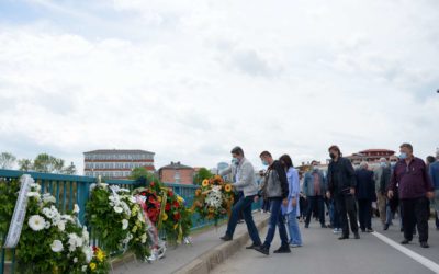 Commemoration for Victims Killed on the Bridge in Brčko Attended by War Veterans and Peace Activists