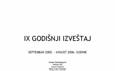 Godišnji izvještaj 2006 – IX