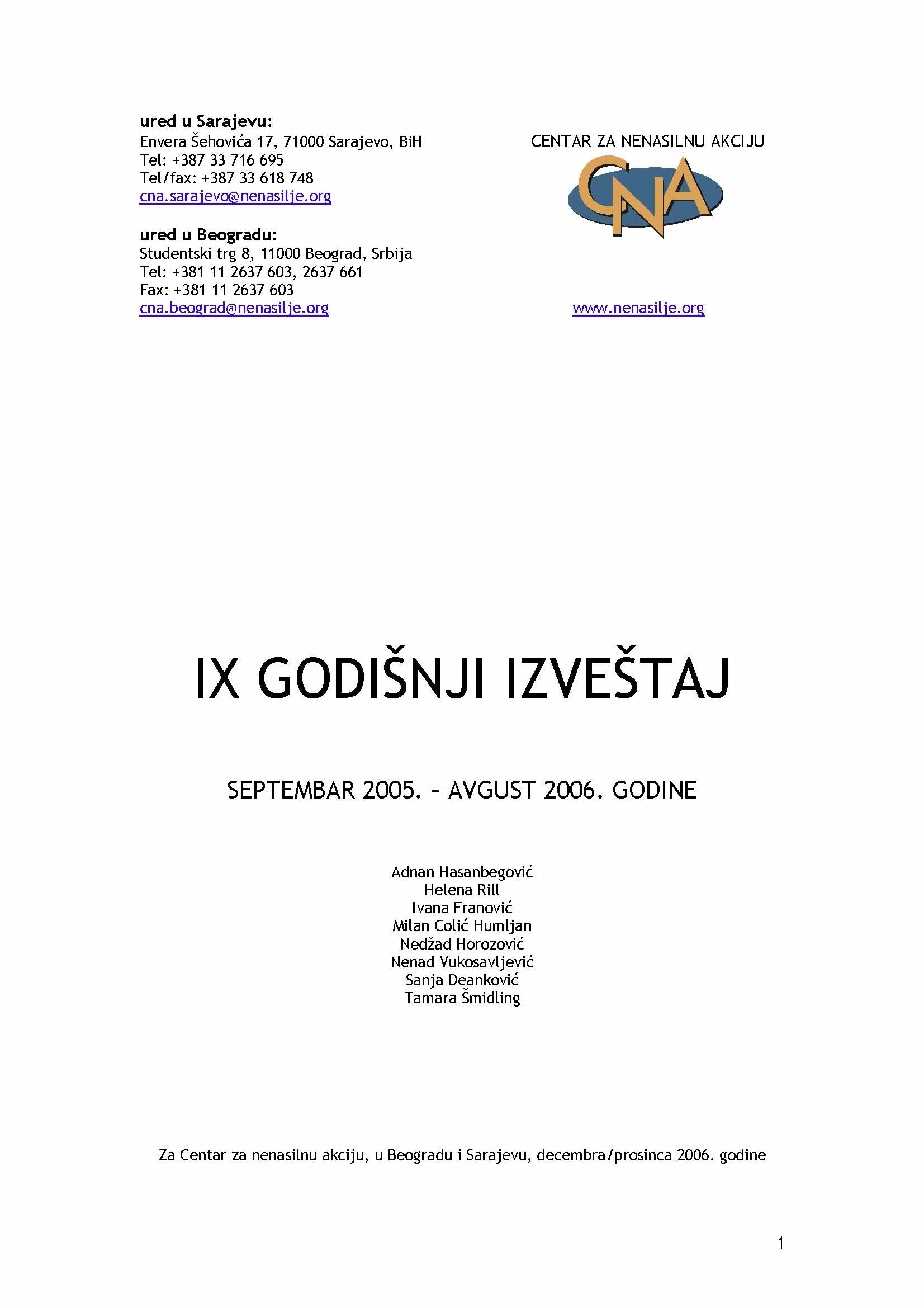 Annual Report 2006 – IX