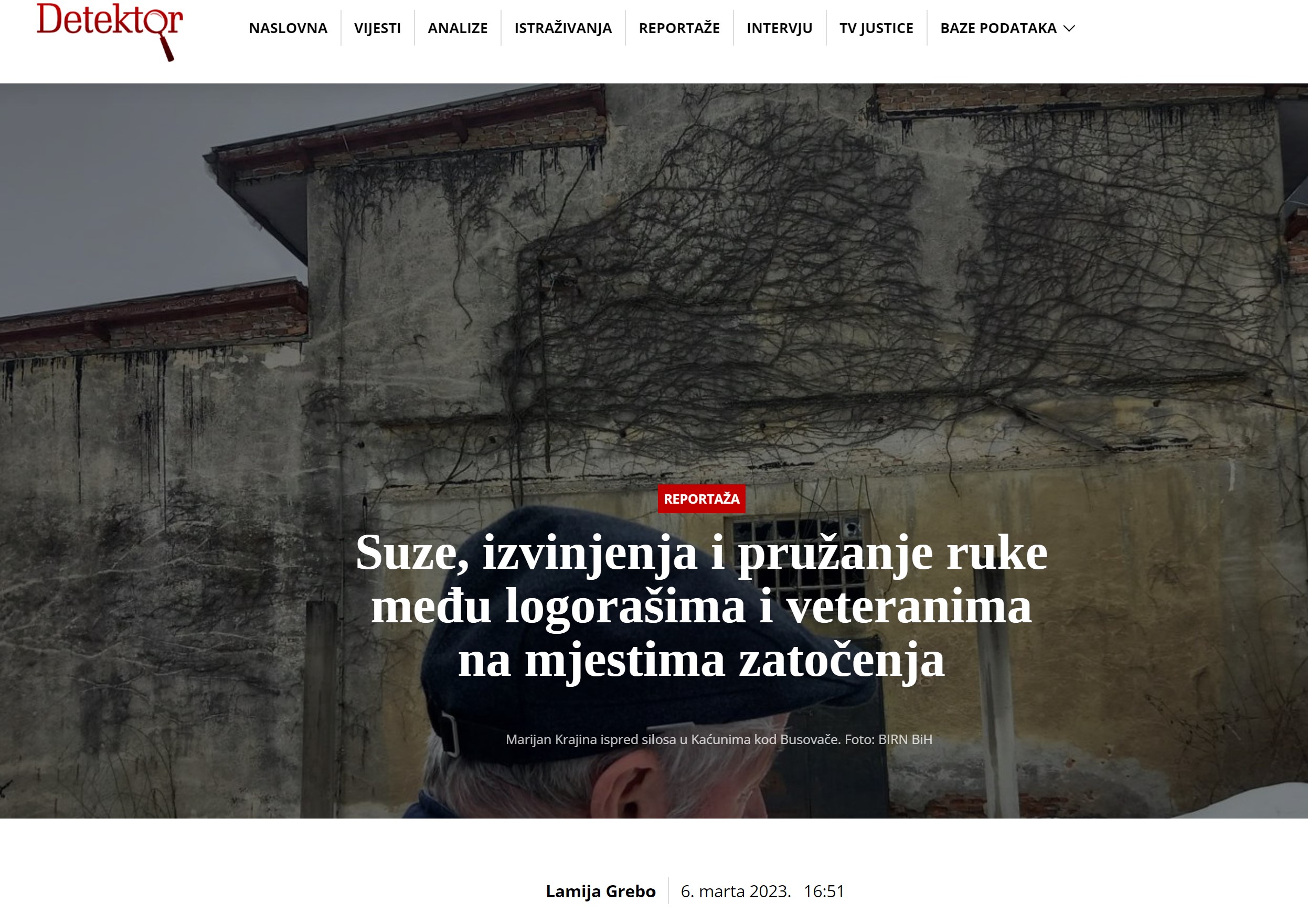 Detektor.ba o zajedničkoj posjeti logoraša i veterana mjestima zatočenja