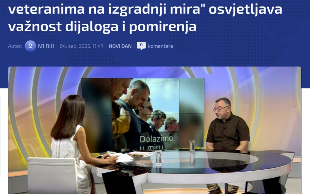 N1info.ba o knjizi “Dolazimo u miru: Rad sa ratnim veteranima na izgradnji mira”