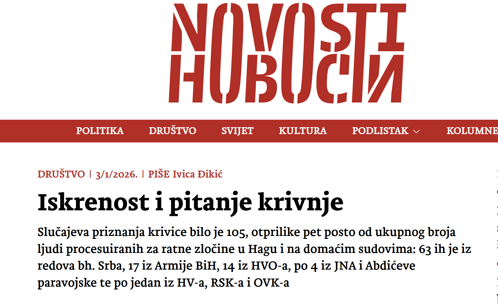 Osvrt Ivice Đikića na knjigu Dogovorena pravda