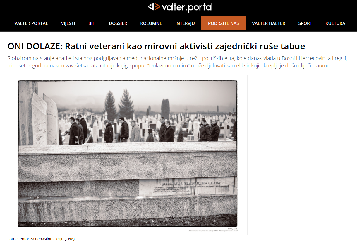 Valterportal.ba: “Books like We Come in Peace can work like an elixir”