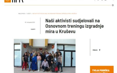 YIHR Hrvatske o utiscima svojih aktivista na 45. Osnovnom treningu CNA