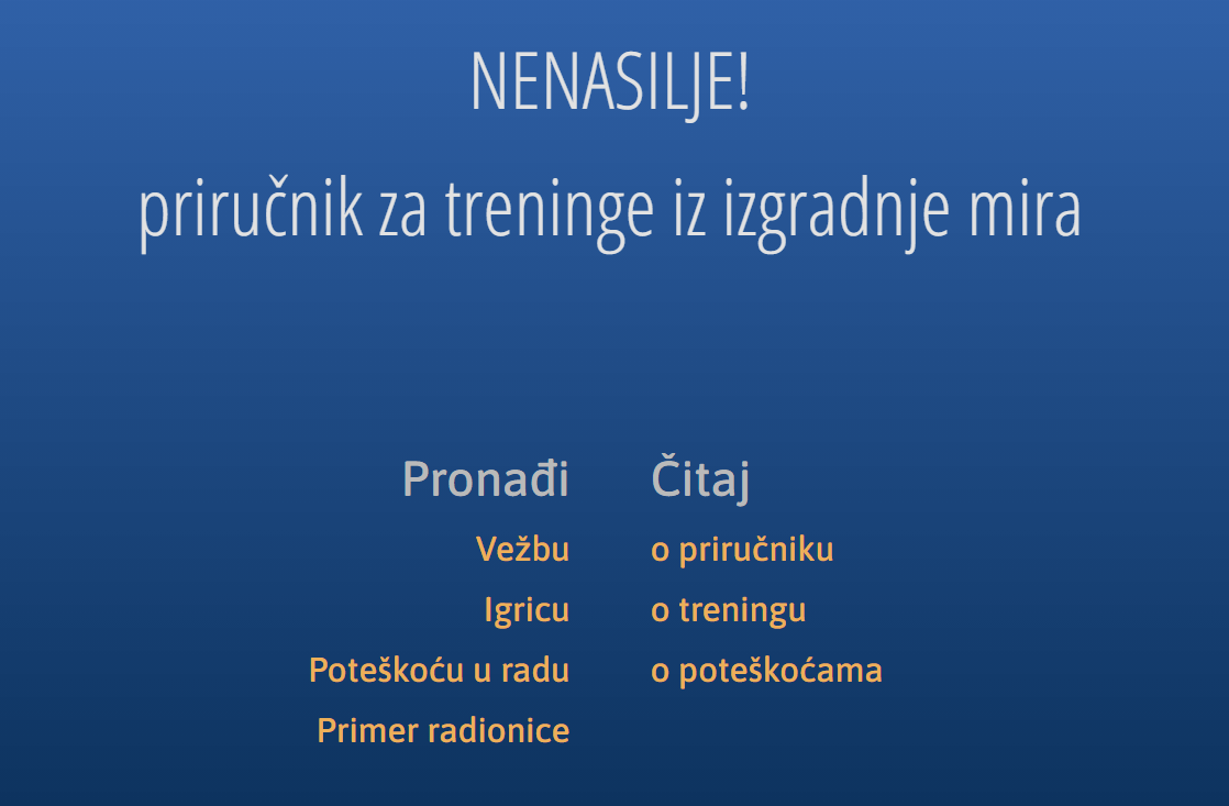 Novo: online priručnik za treninge iz izgradnje mira