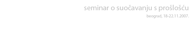 Seminar o suocavanju s prosloscu